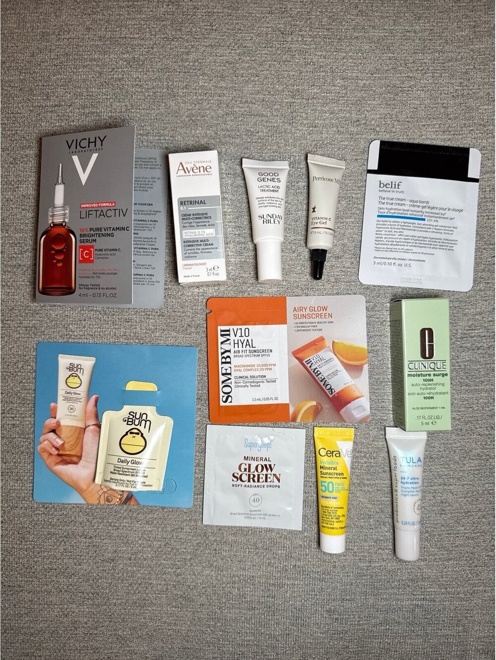 Skincare Samples Bundle Lot Minis Avene Sunday RIley Supergoop Cerave